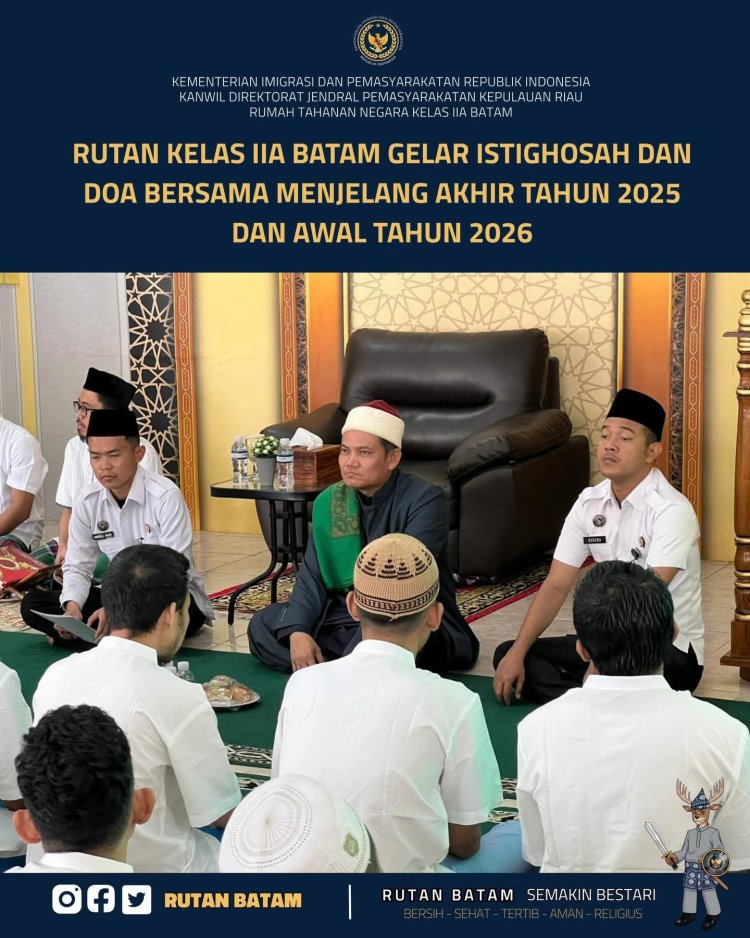 Rutan Batam Gelar Istighosah dan Doa Bersama Jelang Pergantian Tahun 2026