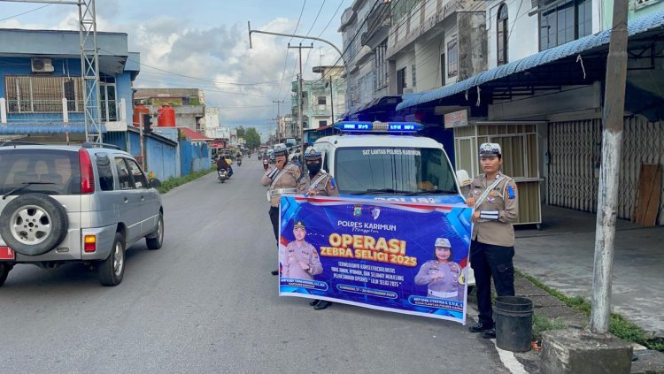 Operasi Zebra, Satlantas Polres Karimun Terus Giatkan Sosialisasi, Teguran Hingga Penindakan