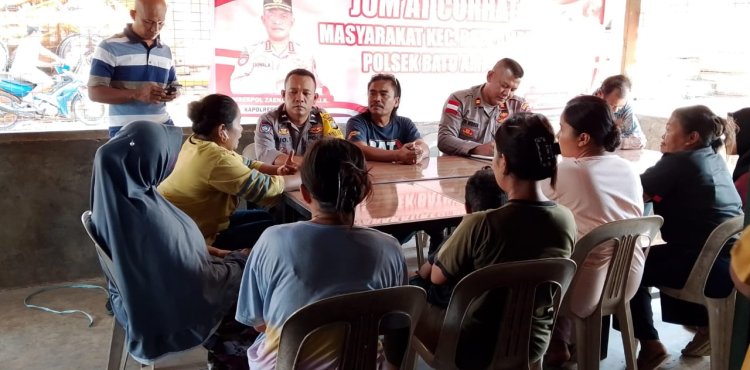 Polsek Batu Ampar Gelar Jumat Curhat Kamtibmas Bersama Warga Sei Jodoh