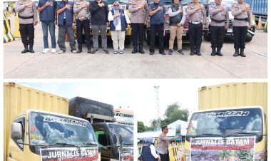 POLDA KEPRI DUKUNG PELEPASAN BANTUAN KEMANUSIAAN IJTI UNTUK KORBAN BENCANA DI SUMATRA