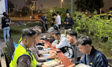 Satlantas Polresta Barelang Gelar Razia Knalpot Brong, 53 Kendaraan Diamankan dalam Operasi Malam