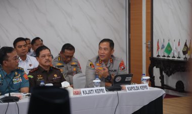 KAPOLDA KEPRI HADIRI RAKOR FORKOPIMDA BAHAS PENGAMANAN NATARU DAN STABILITAS PANGAN