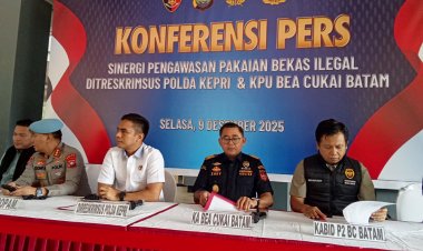 Bea Cukai dan Polda Kepri Gagalkan Penyelundupan Pakaian Bekas Lewat Jastip Kapal Batam