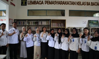 Lapas Batam Terima Hibah 135 Buku dari Perpustakaan Bank Indonesia dan Perpustakaan Muhammad Sani