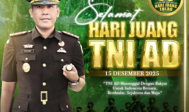 Kepala Kejaksaan Negeri Batam Ucapkan Selamat Hari Juang TNI AD 2025