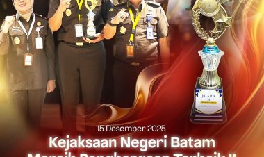 Kejari Batam Borong 8 Penghargaan di RAKERDA Kejati Kepri 2025