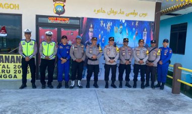 Wakapolres Lingga Cek Kesiapan Pos Pam dan Pos Yan Operasi Lilin Seligi 2025