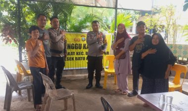 Minggu Kasih Kamtibmas Polsek Batu Ampar Ajak Warga Batu Merah Jaga Kondusivitas Akhir Tahun