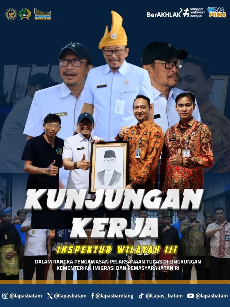 Inspektur Wilayah III Kemenimipas Tinjau Pelaksanaan Tugas dan Fungsi Pemasyarakatan di Lapas Batam