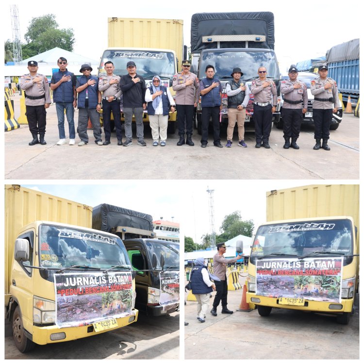 POLDA KEPRI DUKUNG PELEPASAN BANTUAN KEMANUSIAAN IJTI UNTUK KORBAN BENCANA DI SUMATRA