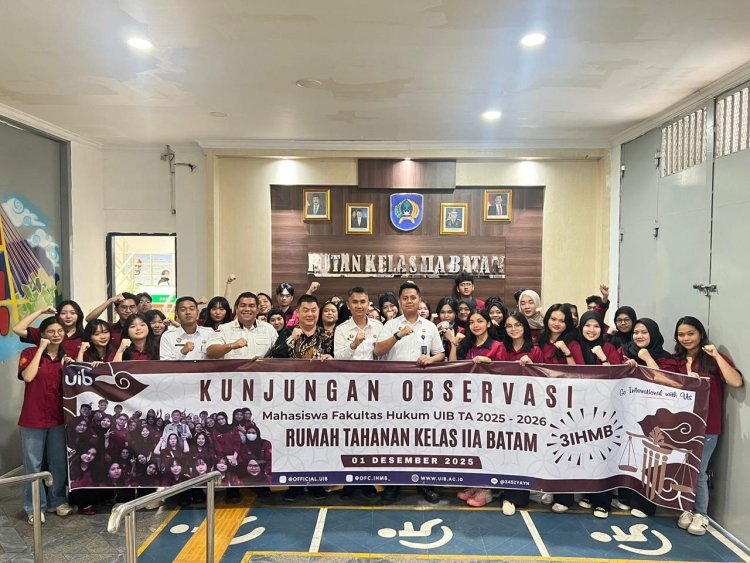 Rutan Batam Terima Kunjungan Observasi Mahasiswa Fakultas Hukum Universitas Internasional Batam