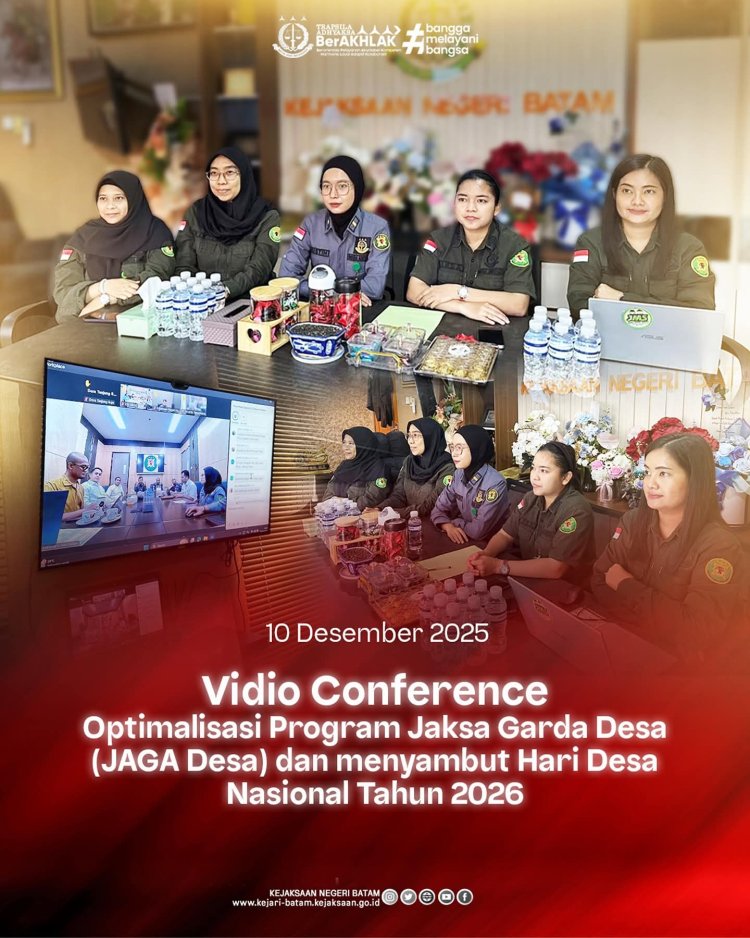 Staff Intelijen Kejari Batam Ikuti Vicon Optimalisasi Program Jaga Desa Sambut Hari Desa Nasional 2026