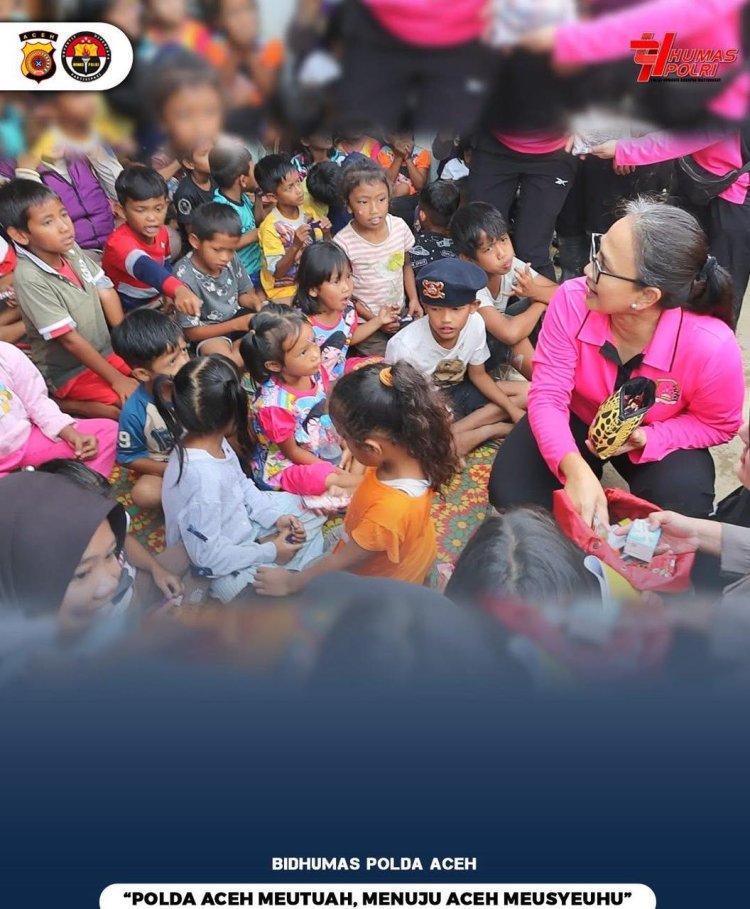 Ketua Umum Bhayangkari Tinjau Pengungsi Banjir di Aceh Tamiang