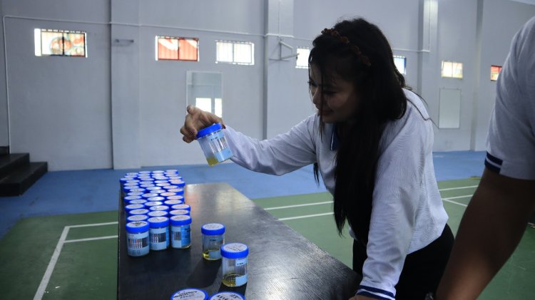 Lapas Batam Gelar Tes Urine Acak untuk 100 WBP Peserta Rehabilitasi Narkoba