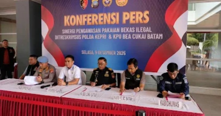 Bea Cukai Batam Amankan 682 Koli Pakaian Bekas Ilegal Sepanjang Januari–Desember 2025