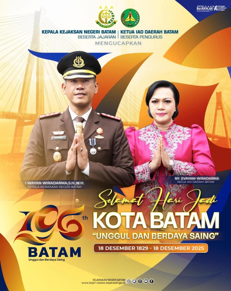 Kajari Batam Sampaikan Ucapan Selamat Hari Jadi Kota Batam ke-196