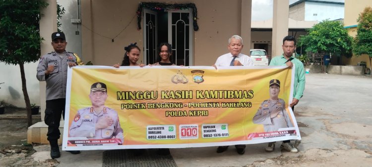 Polsek Bengkong Gelar Minggu Kasih Kamtibmas di Gereja Pentakosta Kelurahan Sadai