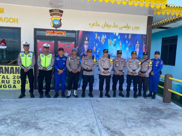 Wakapolres Lingga Cek Kesiapan Pos Pam dan Pos Yan Operasi Lilin Seligi 2025