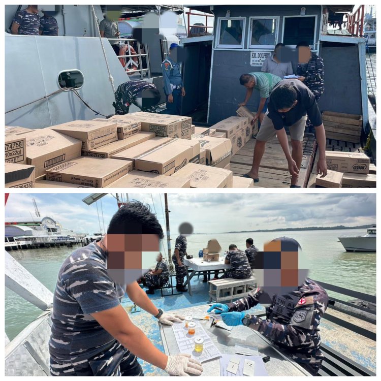 TNI AL Amankan KM Dolphin di Selat Beliah Kundur, Ditemukan Pelanggaran Dokumen dan Narkotika