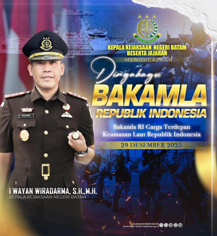 Kajari Batam Ucapkan Dirgahayu Bakamla RI Ke 20