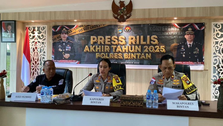 Polres Bintan Rilis Capaian Akhir Tahun 2025, Angka Kecelakaan Fatal Turun Drastis, Kepercayaan Publik Jadi Prioritas