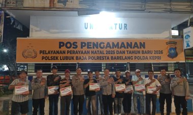 Jaga Kamtibmas dan Kepedulian Sosial, Kapolda Kepri Berikan Tali Asih di Pos Pam Nataru Nagoya Hill