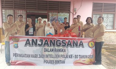 Sambut HUT ke-80 Intelijen Polri, Sat Intelkam Polres Bintan Berbagi Kasih di Panti Jompo Rumah Bahagia