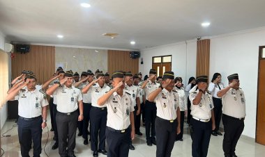 Rutan Kelas IIA Batam Ikuti Apel Bersama Awal Tahun 2026 Kemenko Kumham Imipas Secara Virtual