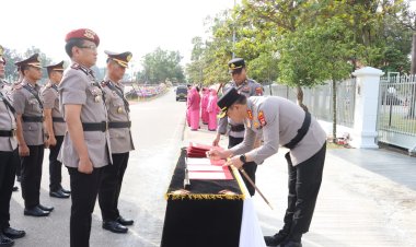 Polresta Barelang Gelar Upacara Serah Terima Jabatan dan Pelantikan Pejabat Utama