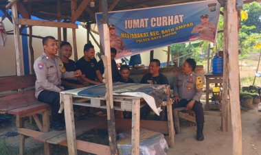 Polsek Batu Ampar  Dalam kegiatan Rutin Jumat Curhat Kamtibmas bersama Warga Batu Merah