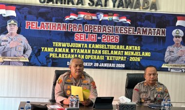 Jelang Operasi Keselamatan Seligi 2026, Polres Lingga Laksanakan Latihan Pra Operasi