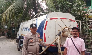 Pengamanan Pendistribusian Air Bersih Hari Ke-8 di Tanjung Sengkuang Berjalan Aman dan Kondusif