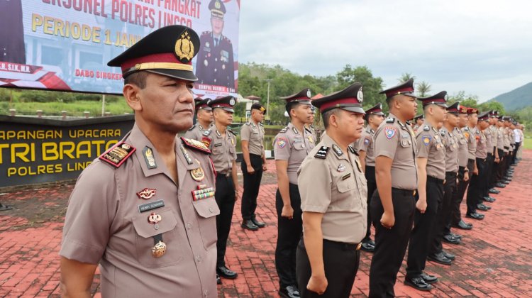 Naik Pangkat 40 Personel, Kapolres Lingga: Ini Amanah dan Tanggung Jawab