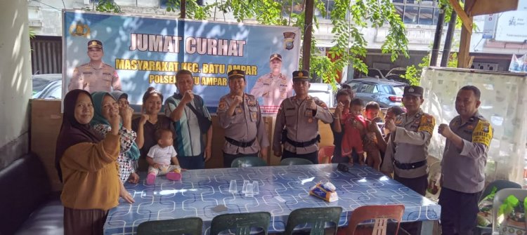 Polsek Batu Ampar Gelar Jumat Curhat Kamtibmas Bersama Warga Kampung Seraya