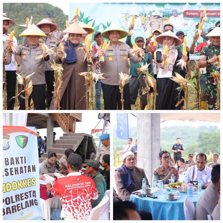 POLDA KEPRI GELAR PANEN RAYA JAGUNG SERENTAK KUARTAL I, WUJUD DUKUNGAN NYATA SWASEMBADA PANGAN NASIONAL 2026
