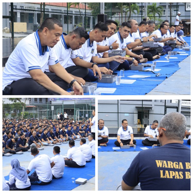 Pererat Silaturahmi, Lapas Batam Gelar Makan Bersama Petugas dan Warga Binaan
