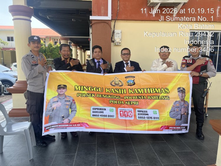 Polsek Bengkong Gelar Minggu Kasih Kamtibmas Bersama Jemaat Gereja HKBP Estomohi