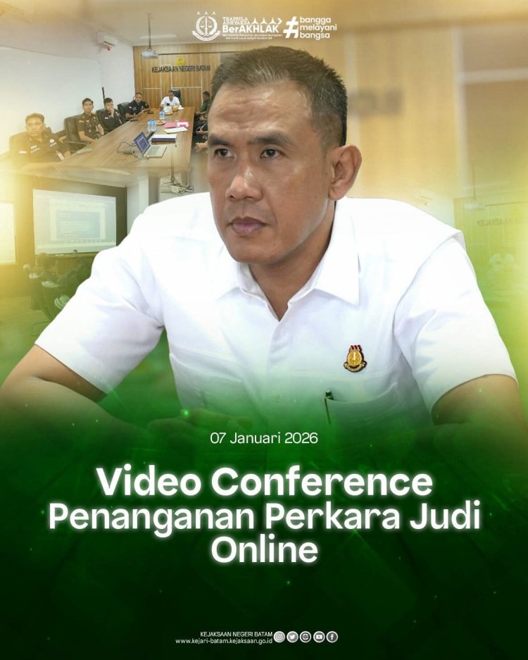 Kejari Batam Ikuti Coaching Clinic Tematik Penanganan Perkara Judi Online