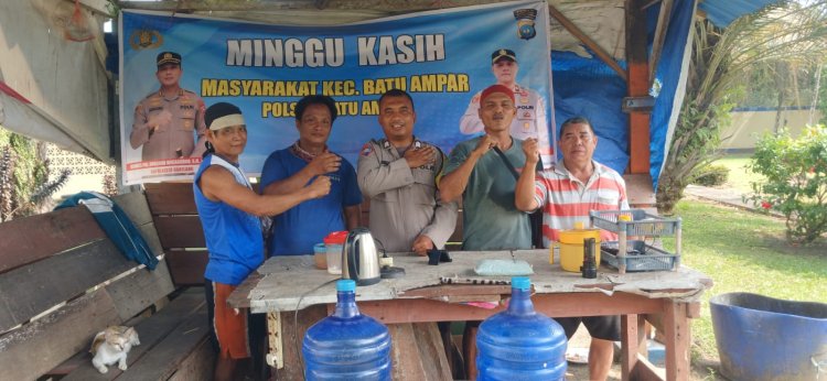 Minggu Kasih Kamtibmas Polsek Batu Ampar Bersama Warga Batu Merah, Dorong Pengaktifan Siskamling