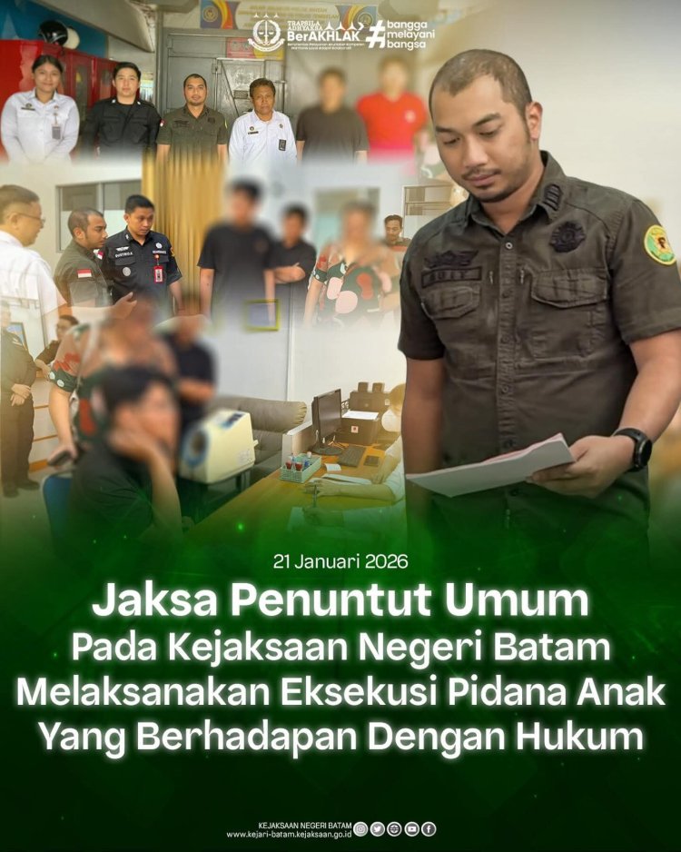 Kejari Batam Laksanakan Eksekusi Pidana ABH di LPKA Kelas II Batam