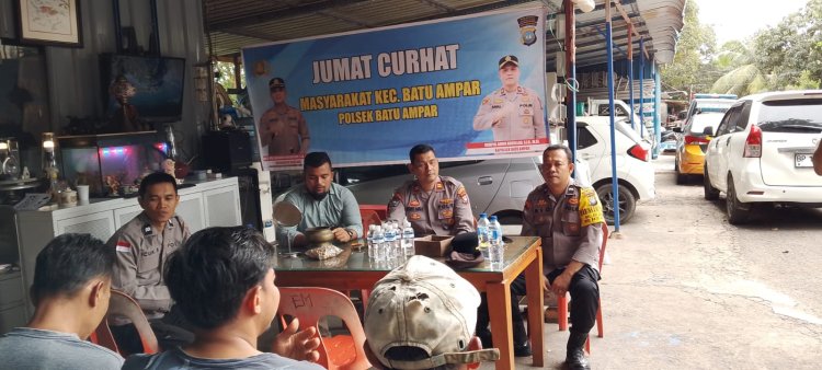 Polsek Batu Ampar Gelar Jumat Curhat Kamtibmas Bersama Warga Sei Jodoh