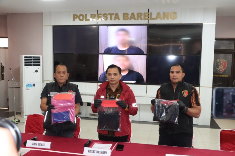 Konferensi Pers Polresta Barelang Ungkap Kasus Pengeroyokan Juru Parkir di Bengkong