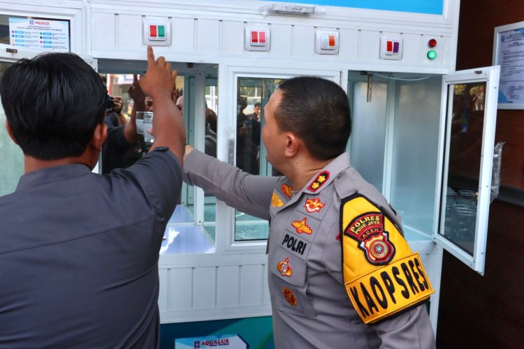 Peduli Pascabencana, Polres Pidie Jaya Hadirkan Depot Air Minum RO Gratis di Pos Satlantas
