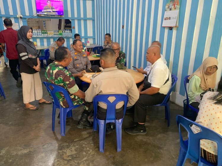 Kapolsek Kundur Perkuat Sinergitas TNI–Polri Melalui Silaturahmi dengan Koramil 03 Tanjung Batu