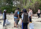 Polres Bintan Pimpin Gotong Royong Bersama TNI dan Masyarakat Bersihkan Pesisir Pantai