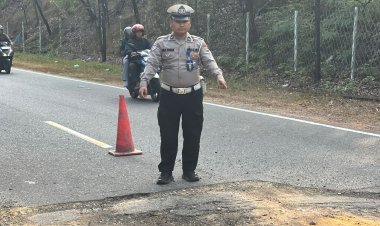 Survey Jalan Berlubang Satgas Dikmas Satgas Preemtif Polresta Barelang dalam Rangka Operasi Keselamatan Seligi 2026