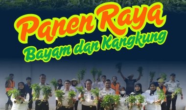 Panen Bayam dan Kangkung, Lapas Batam Dukung 15 Program Aksi Kemandirian Pangan Kemenimipas