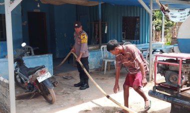 Polsek Batu Ampar Amankan Distribusi Air Bersih Hari Ke-13 bagi Warga Tanjung Sengkuang