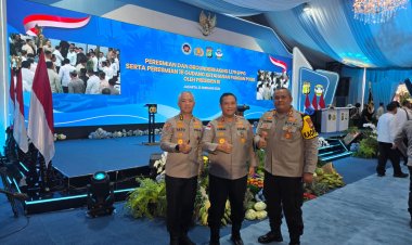 KAPOLDA KEPRI HADIRI PERESMIAN DAN  _GROUNDBREAKING_ KETAHANAN PANGAN OLEH PRESIDEN RI PRABOWO SUBIANTO