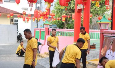 Polres Lingga Wujudkan Lingkungan ASRI Jelang Tahun Baru Imlek 2026